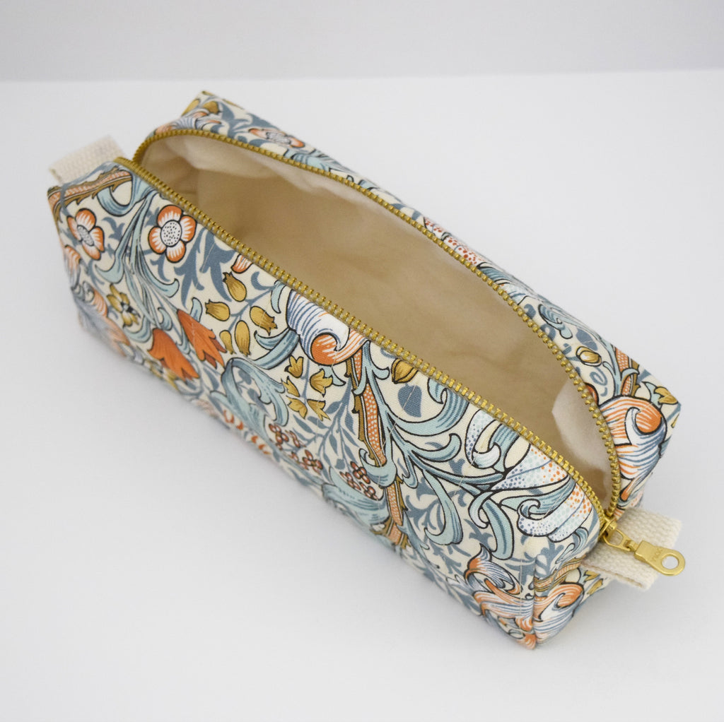 Quilted Cosmetic Case - Morris & Co. Autumn Lily