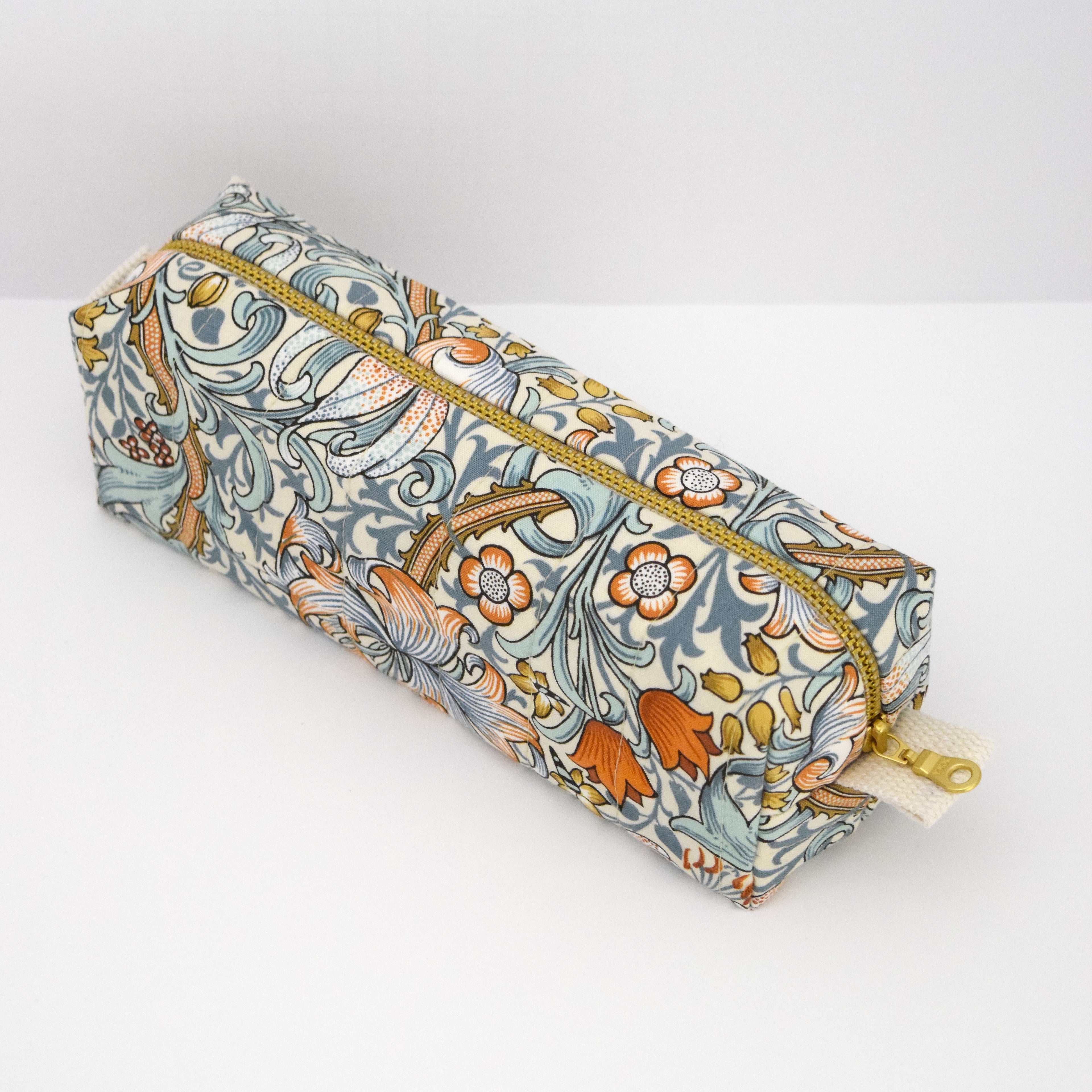 Quilted Cosmetic Case - Morris & Co. Autumn Lily