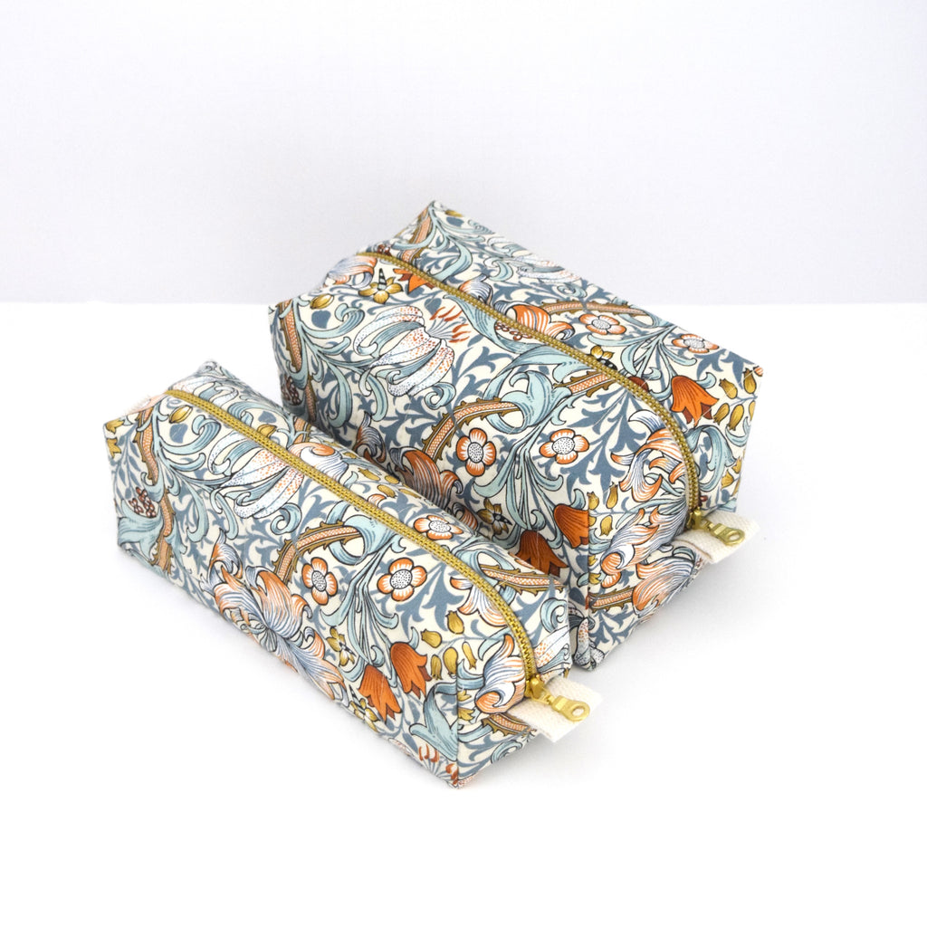 Quilted Cosmetic Case - Morris & Co. Autumn Lily