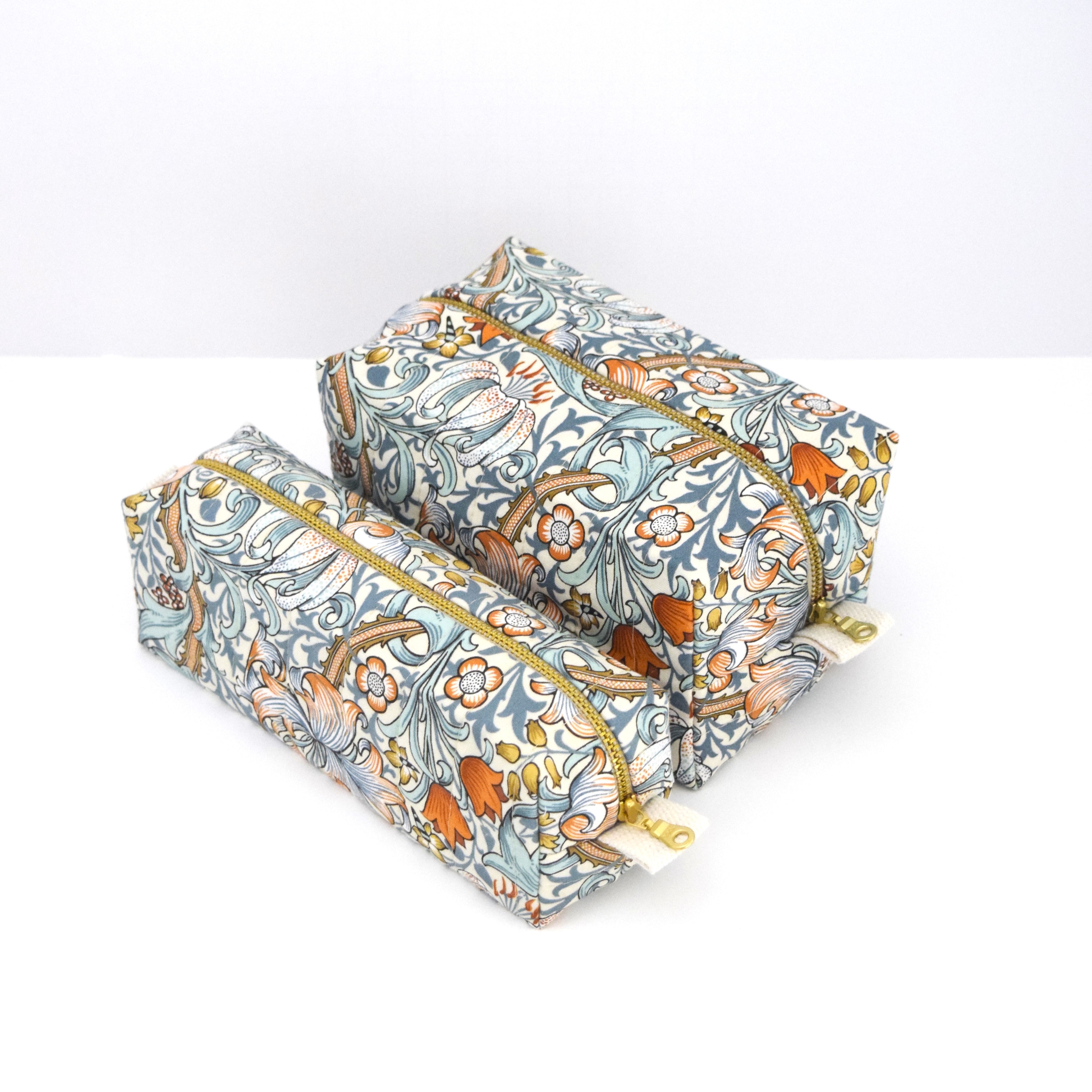 Quilted Cosmetic Case - Morris & Co. Autumn Lily