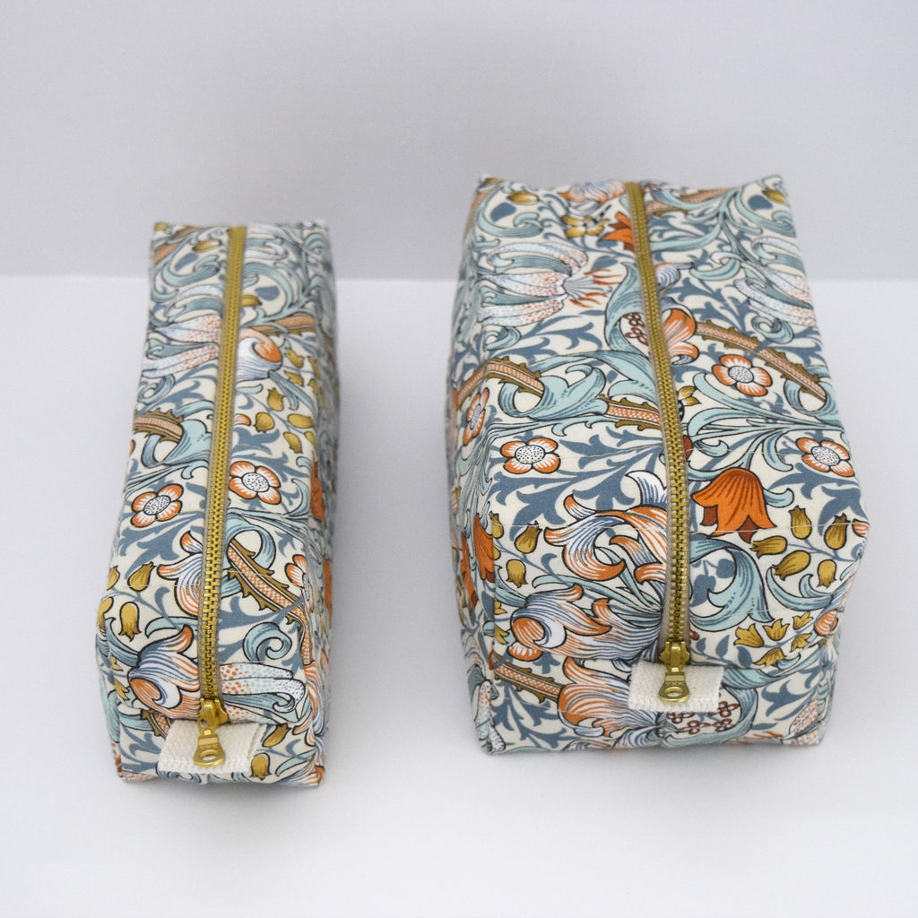 Quilted Cosmetic Case - Morris & Co. Autumn Lily