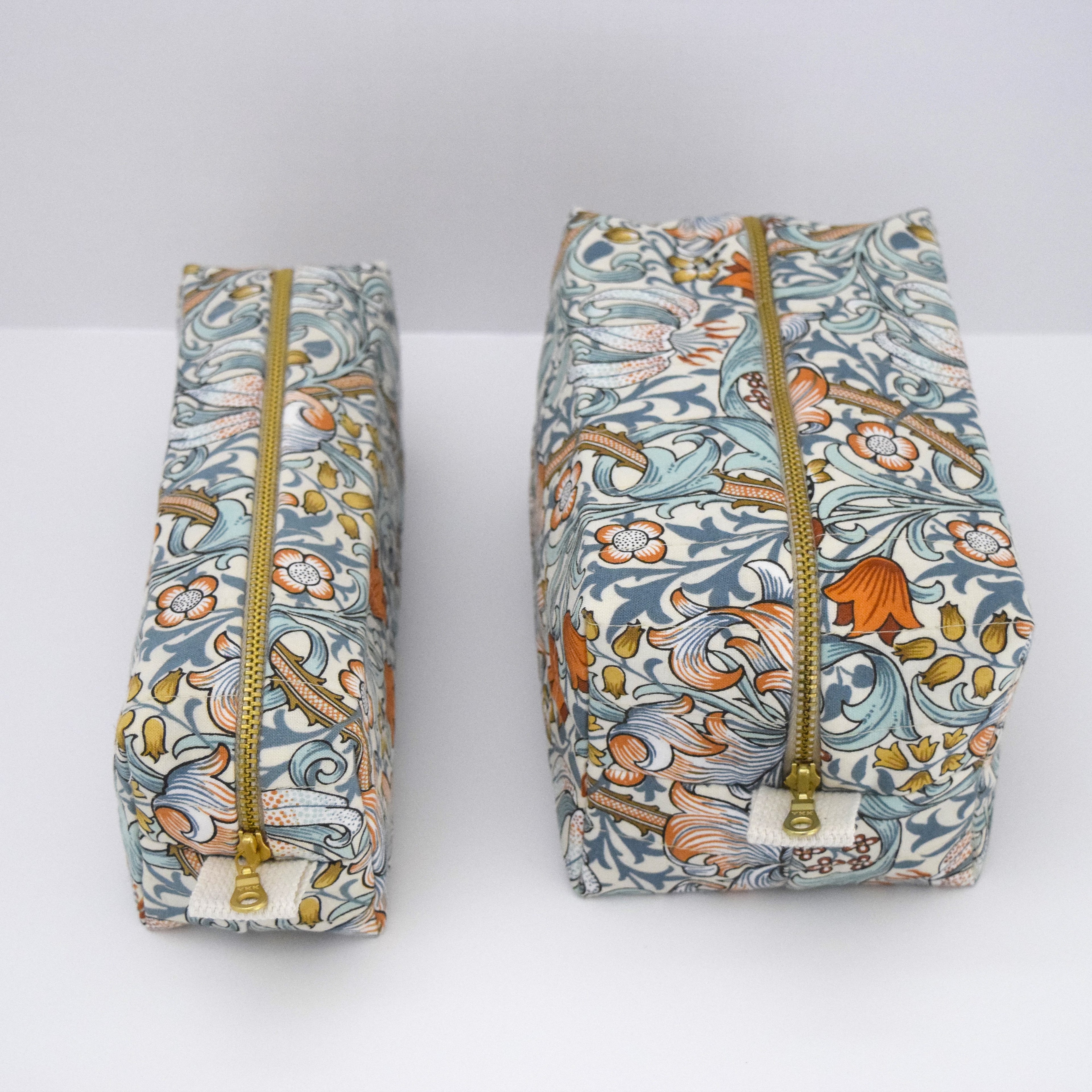 Quilted Cosmetic Case - Morris & Co. Autumn Lily
