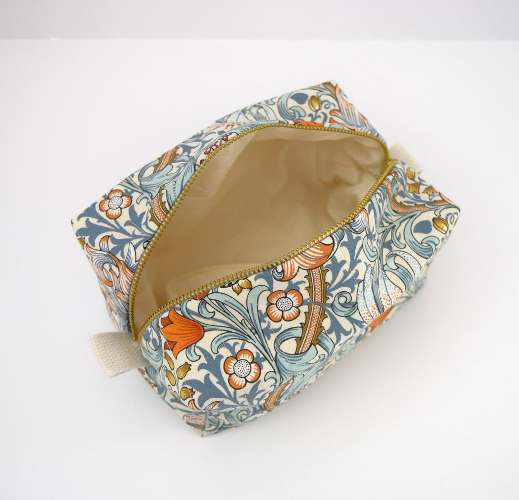 Quilted Cosmetic Case - Morris & Co. Autumn Lily