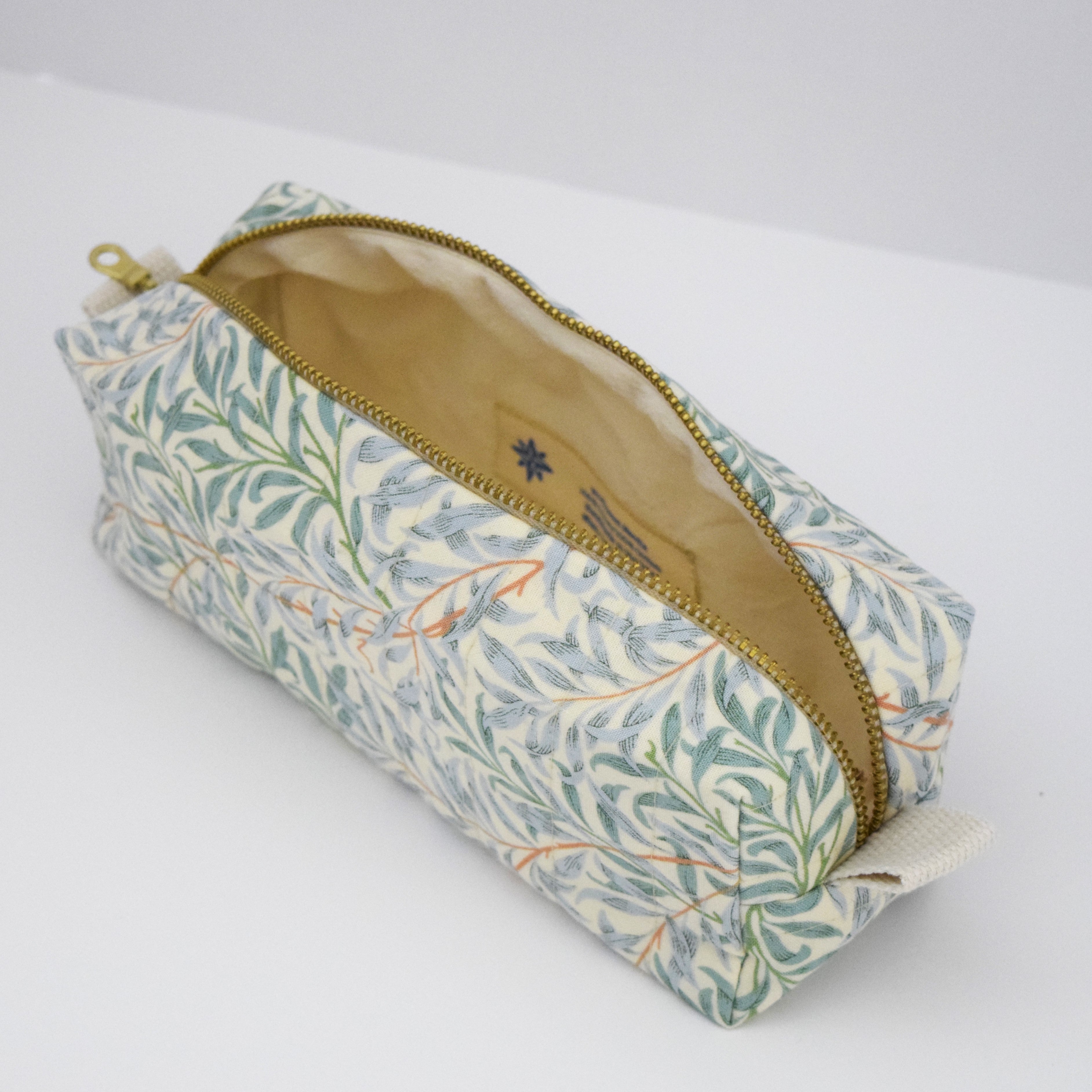 Quilted Cosmetic Case - William Morris Willow Bough