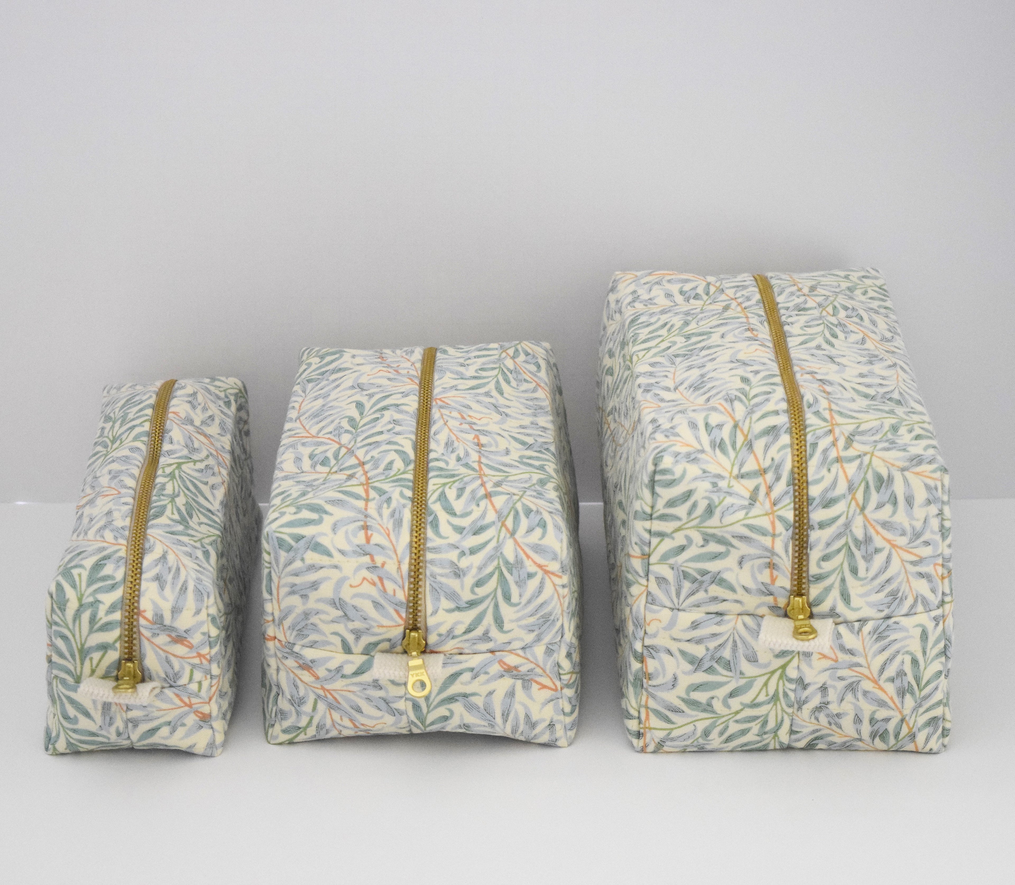 Quilted Cosmetic Case - William Morris Willow Bough