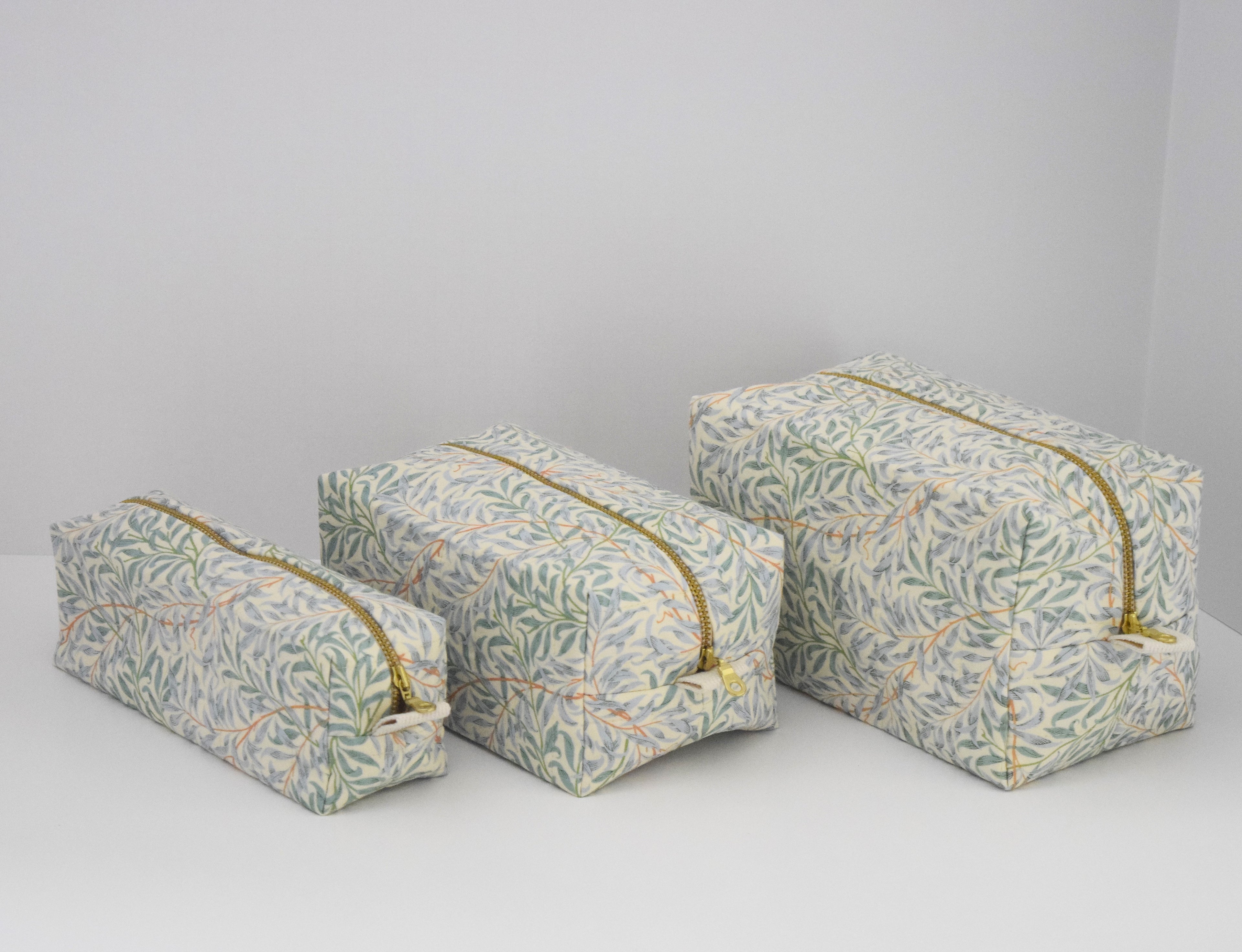 Quilted Cosmetic Case - William Morris Willow Bough