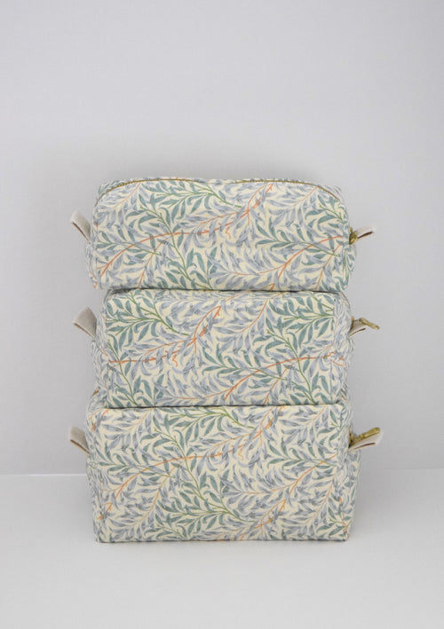 Quilted Cosmetic Case - William Morris Willow Bough