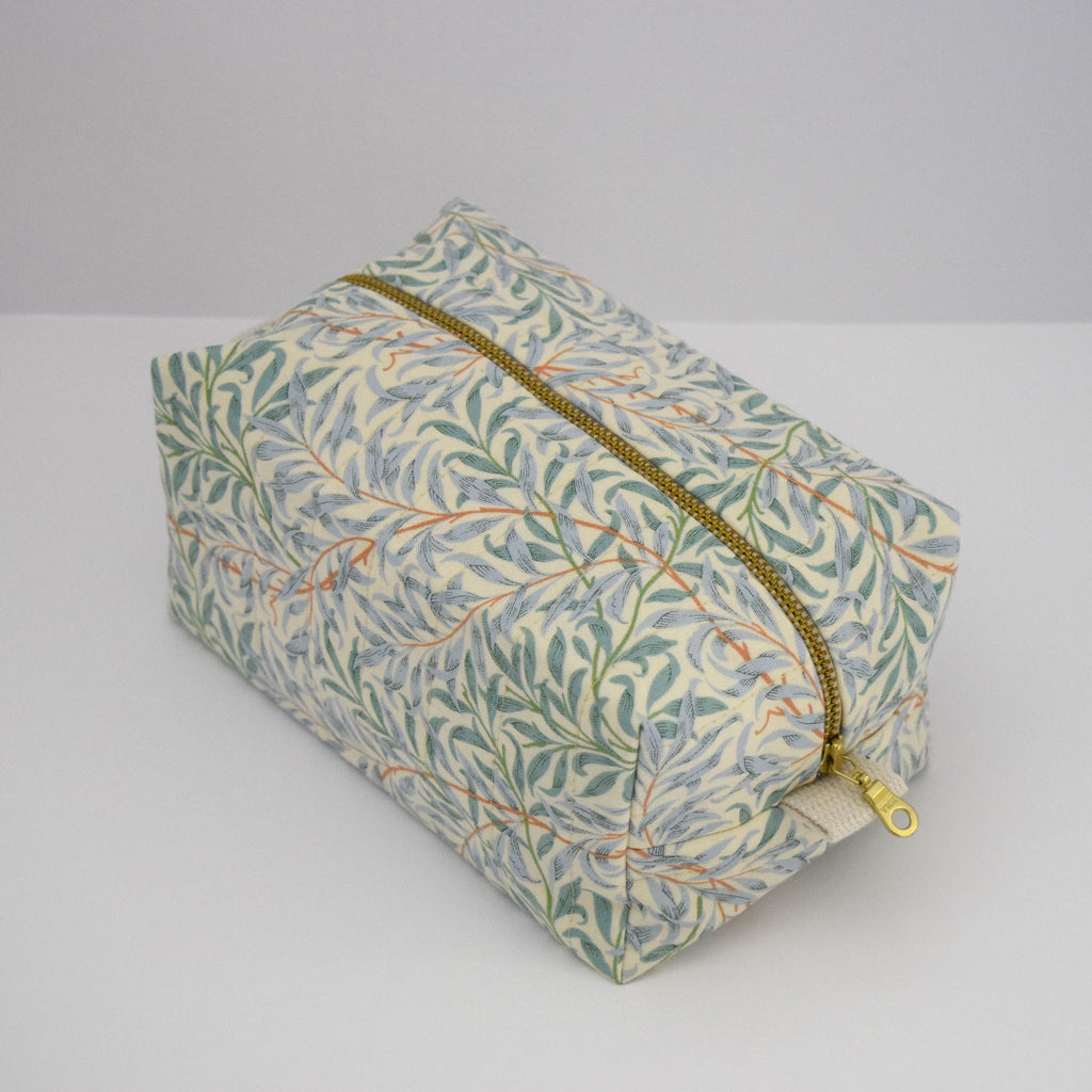 Quilted Cosmetic Case - William Morris Willow Bough