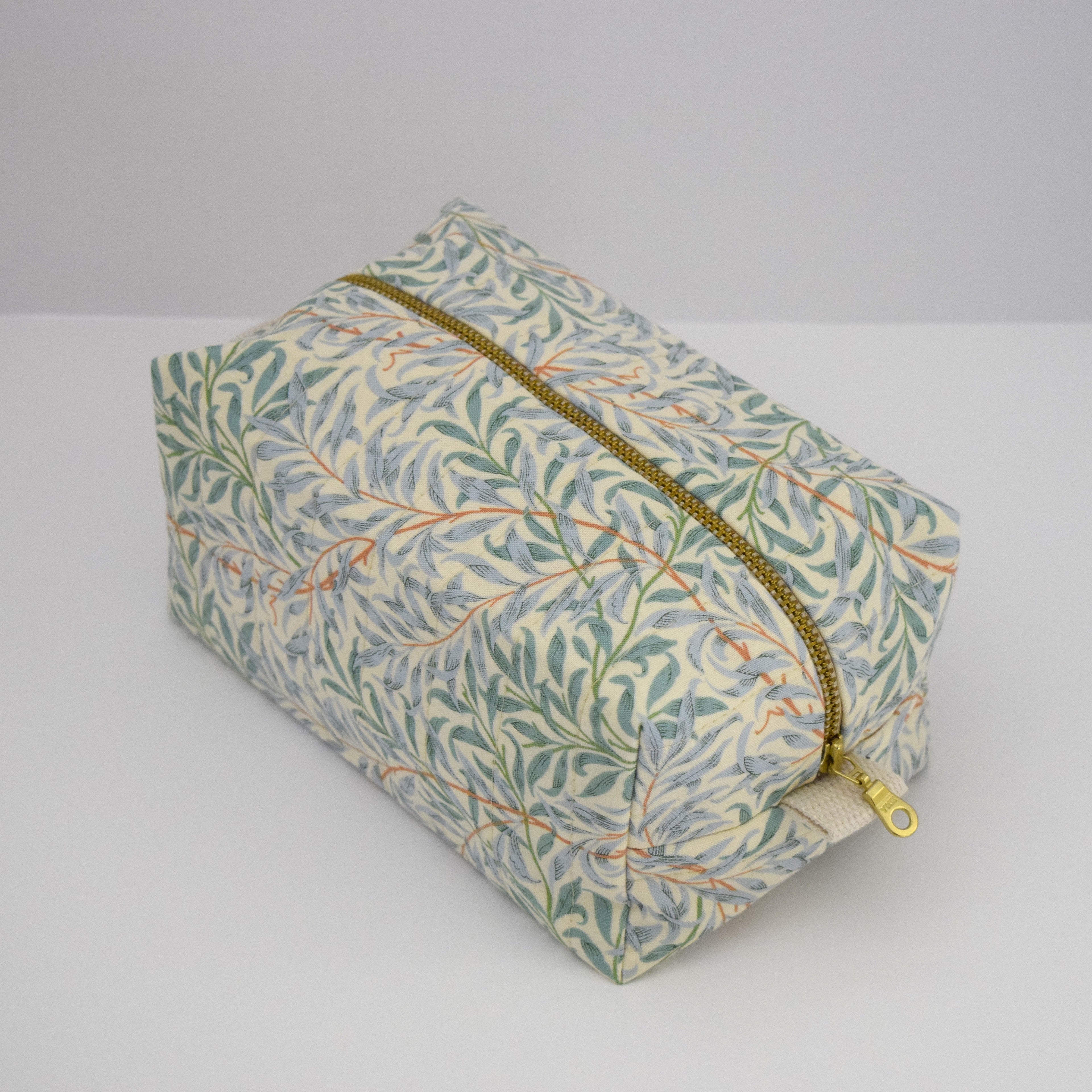 Quilted Cosmetic Case - William Morris Willow Bough